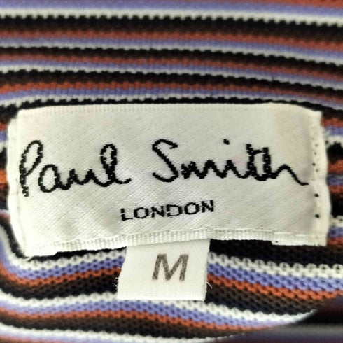 ポールスミスロンドン Paul Smith LONDON マルチカラー ジップアップボーダーシャツ メンズ M
