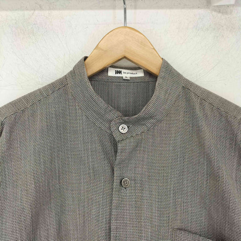 アイムプロダクトイッセイミヤケ im product ISSEY MIYAKE スタンドカラー シェルボタン コットン 長袖シャツ メンズ JPN:L