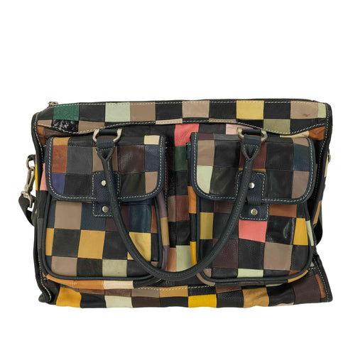 bangla cross 2way マルチカラー レザーショルダーバッグ casual メンズ