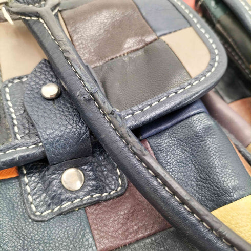 bangla cross 2way マルチカラー レザーショルダーバッグ casual メンズ