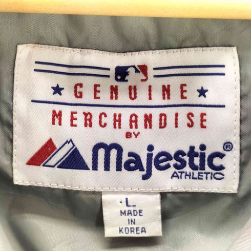 マジェスティックアスレチック Majestic ATHELETIC 90-00S 韓国製 ベースボールチームロゴ ナイロンジャケット メンズ L