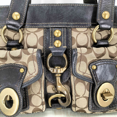 コーチ COACH 65th Pocket Flap Legacy Bag Black シグネチャーロゴ Y2K レディース