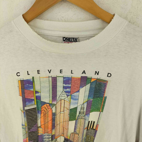 オニータ ONEITA 90s USA製 アートプリント Tシャツ メンズ XL
