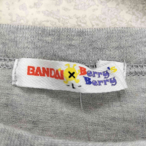 BANDAIタグ プリント クルーネック 半袖Tシャツ カットソー メンズ L