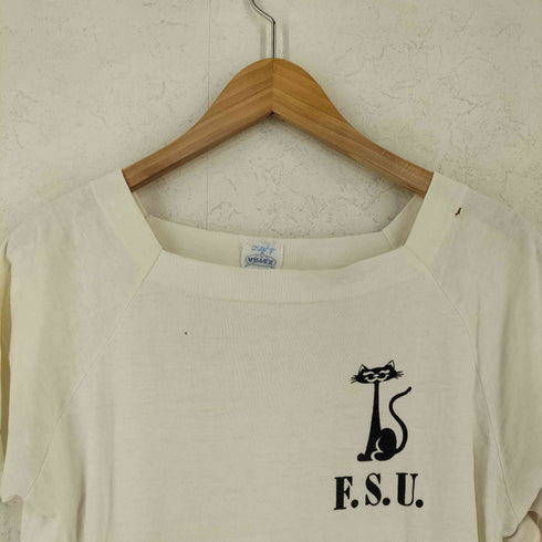 アーテックス ARTEX 70s 猫 染み込みプリント Tシャツ ワンピース レディース L