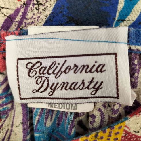 California Dynasty 80s USA製 花柄 コットンポリ ワンピース レディース M