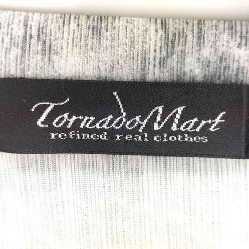 トルネードマート TORNADO MART 掠れ パイソン プリントVネックカットソー Y2K メンズ L
