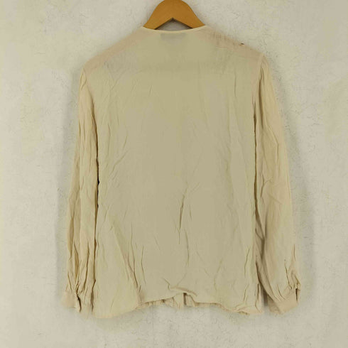 リズクレイボーン LIZ Claiborne シルク100 バンドカラー シャツ レディース 8