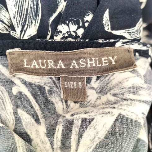 ローラアシュレイ LAURA ASHLEY 花柄 ウエストリボン ワンピース レディース JPN:9号