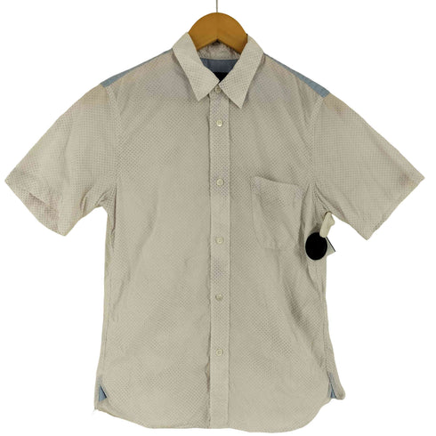 コムデギャルソンオム COMME des GARCONS HOMME AD2016 クローバー マチ付き 半袖シャツ HS-B032 メンズ XS