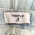 TRIPLE ダメージ加工 デニムパンツ レディース