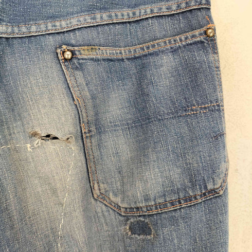 推定40s 平打ちドーナツボタン ストレートデニム パンツ メンズ