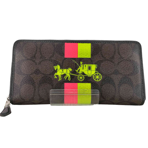 コーチ COACH ラウンドファスナー シグネチャー長財布 レディース