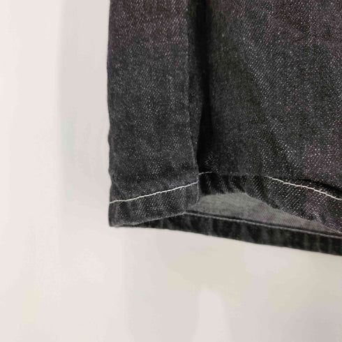 スカラー ScoLar デニム×メッシュ プリーツ切替 刺繍入り スカート レディース JPN:M