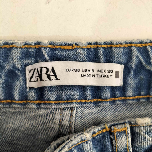 ザラ ZARA パール装飾 カットオフデニムパンツ レディース 38