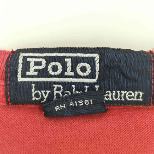 ポロバイラルフローレン Polo by RALPH LAUREN 90s USA製 裾ポニー クルーネック ボーダー L/S Tシャツ メンズ import:L