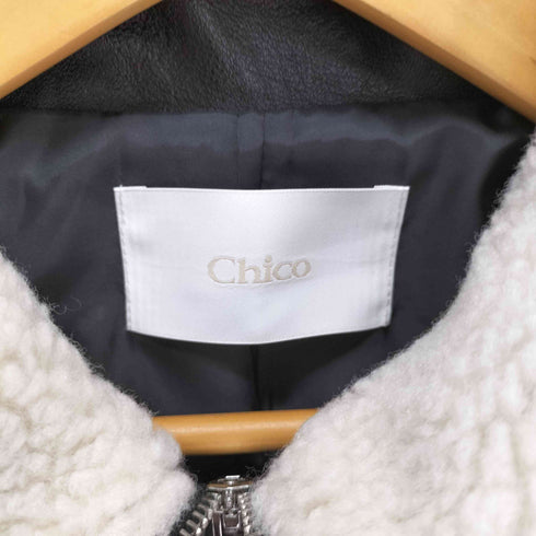 チコ Chico ボア フェイクレザー ジャケット ブルゾン レディース FREE