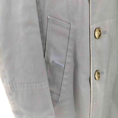 バーバリーブラックレーベル BURBERRY BLACK LABEL 裏地ノバチェック エポレット ガンフラップ付き ダブル バルマカーン ステンカラー コート メンズ import:M