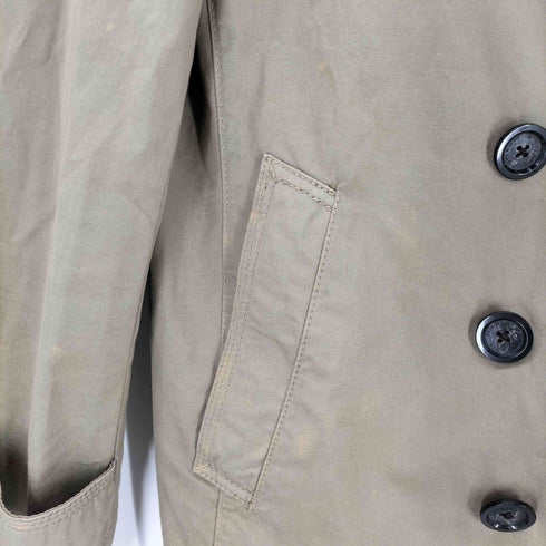 バーバリーブラックレーベル BURBERRY BLACK LABEL 裏地ノバチェック エポレット ガンフラップ付き ダブル バルマカーン ステンカラー コート メンズ import:M