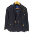 バーバリーブルーレーベル BURBERRY BLUE LABEL 裏地ボーダー 紺ブレ ブレザー ダブル テーラード ジャケット エポレット 金ボタン レディース 36