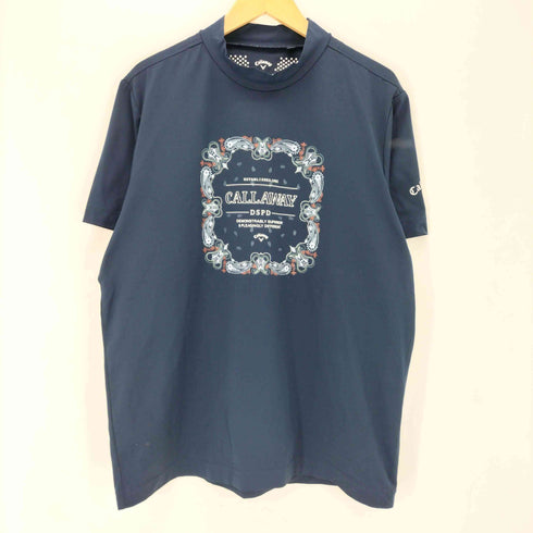 キャロウェイ Callaway ロゴプリント モックネック Tシャツ メンズ LL