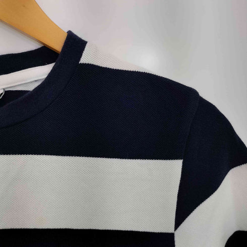 ラコステ LACOSTE EXCLUSIVE EDITION ロゴワッペン刺繍 ボーダー 鹿の子 クルーネック S/S Tシャツ レディース 3