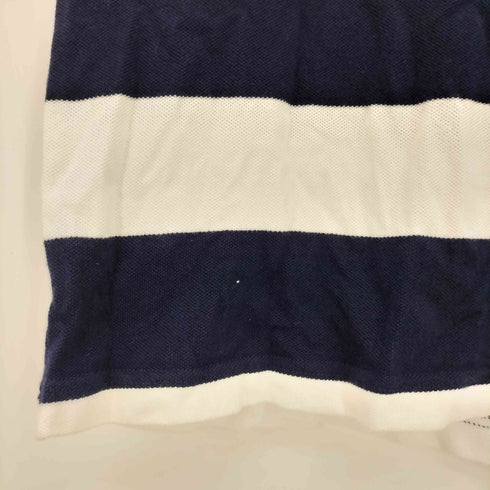 ラコステ LACOSTE EXCLUSIVE EDITION ロゴワッペン刺繍 ボーダー 鹿の子 クルーネック S/S Tシャツ レディース 3
