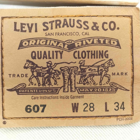 リーバイス Levis 607 オレンジタブ ボタン裏 J09刻印 デニム パンツ メンズ W28 L34
