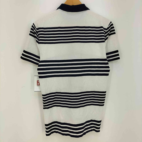 ラコステ LACOSTE SLIM FIT ロゴワッペン刺繍 ボーダー 鹿の子 S/S ポロシャツ メンズ import:S