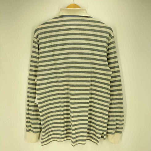 トミーヒルフィガー TOMMY HILFIGER 90-00S エンブレムロゴ刺繍 鹿の子 ボーダー L/S ポロシャツ メンズ import:S