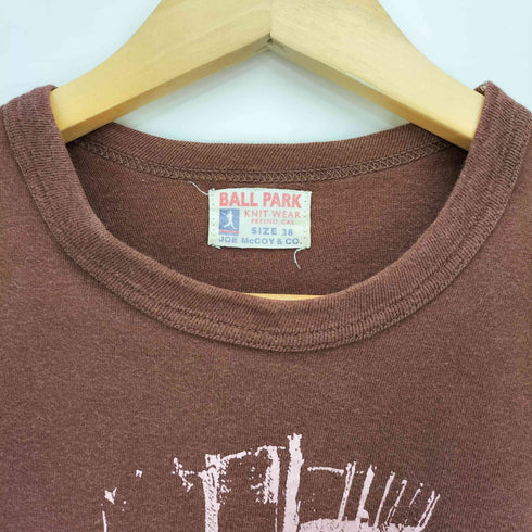 ジョーマッコイ JOE McCOY BALL PARK 両面プリント S/S クルーネック Tシャツ メンズ US:38