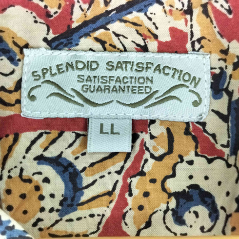 総柄 開襟 S/S シャツ メンズ LL