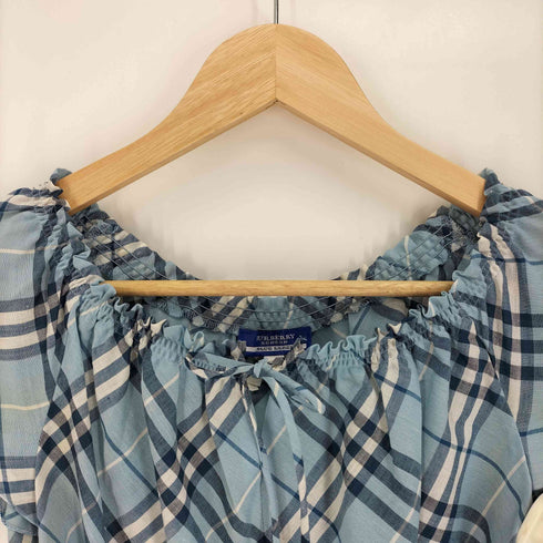 バーバリーブルーレーベル BURBERRY BLUE LABEL ノバチェック S/S シャツ ワンピース レディース JPN:38