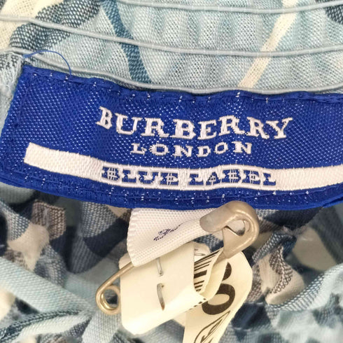 バーバリーブルーレーベル BURBERRY BLUE LABEL ノバチェック S/S シャツ ワンピース レディース JPN:38