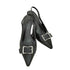 チャールズアンドキース CHARLES&KEITH バックル ポインテッドトゥスリングバックパンプス レディース JPN:23