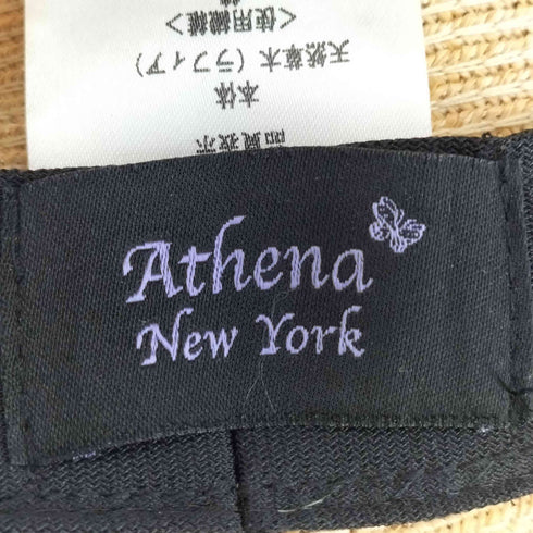 アシーナニューヨーク Athena New York レースデザイン ストローハット 麦わら帽子 レディース