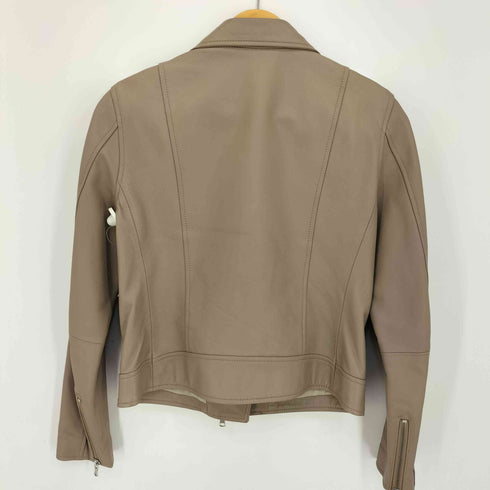 ユナイテッドアローズグリーンレーベルリラクシング UNITED ARROWS green label relaxing FM SHEEPレザー ライダースジャケット レディース JPN:38