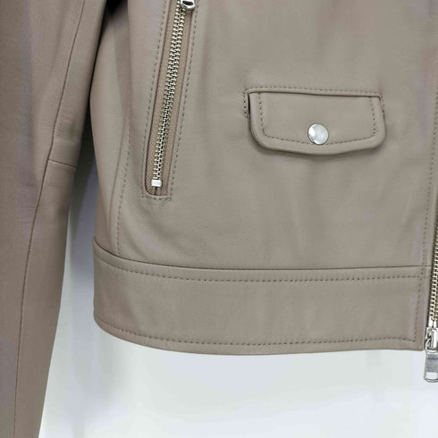 ユナイテッドアローズグリーンレーベルリラクシング UNITED ARROWS green label relaxing FM SHEEPレザー ライダースジャケット レディース JPN:38