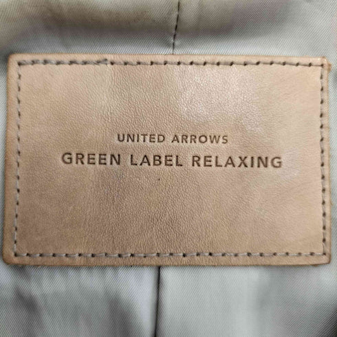 ユナイテッドアローズグリーンレーベルリラクシング UNITED ARROWS green label relaxing FM SHEEPレザー ライダースジャケット レディース JPN:38