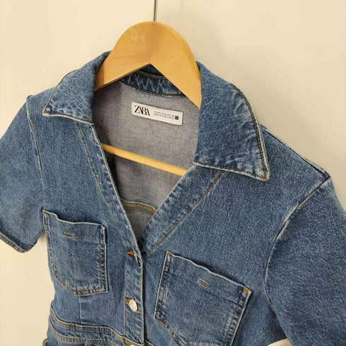 ザラ ZARA デニム ミニ ワンピース レディース import:L
