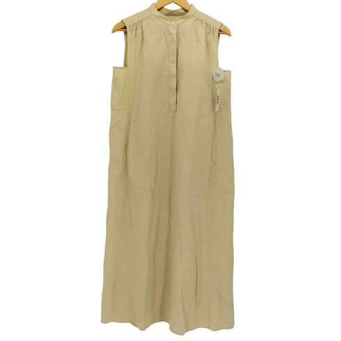スティーブンアラン Steven Alan 23SS NOSLEEVE LONG DRESS リネン混 バンドカラーワンピース レディース import:M