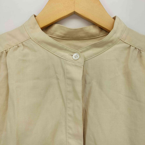 スティーブンアラン Steven Alan 23SS NOSLEEVE LONG DRESS リネン混 バンドカラーワンピース レディース import:M