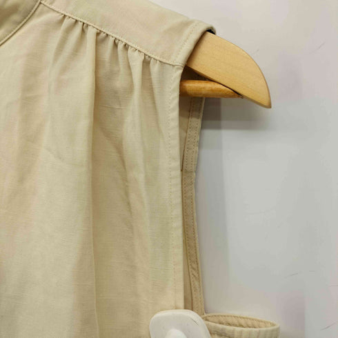 スティーブンアラン Steven Alan 23SS NOSLEEVE LONG DRESS リネン混 バンドカラーワンピース レディース import:M