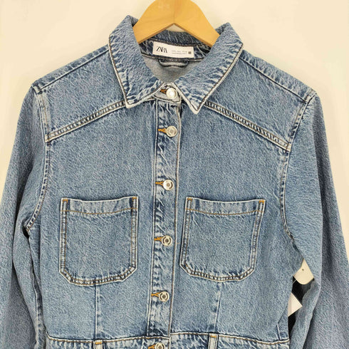 ザラ ZARA デニム ミニ ワンピース レディース import:M