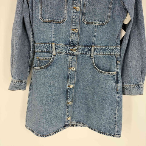 ザラ ZARA デニム ミニ ワンピース レディース import:M