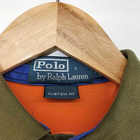 ポロバイラルフローレン Polo by RALPH LAUREN 90S CUSTON FIT ビックポニー刺繍 S/S ポロシャツ メンズ import:XS
