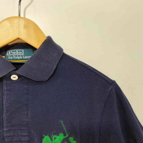 ポロバイラルフローレン Polo by RALPH LAUREN 90S CUSTON FIT ビックポニー エンブレム刺繍 S/S ポロシャツ メンズ import:XS