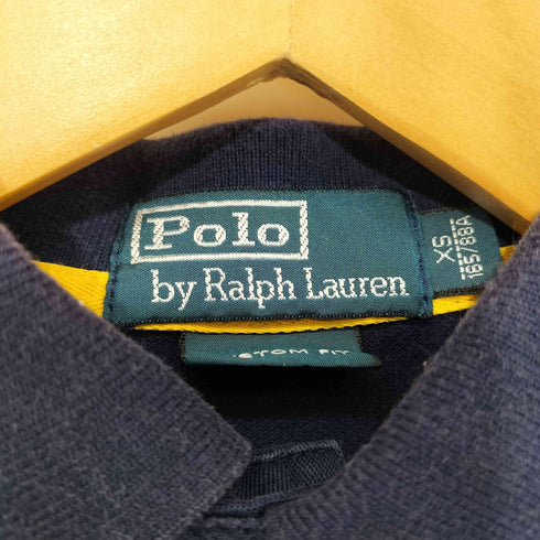 ポロバイラルフローレン Polo by RALPH LAUREN 90S CUSTON FIT ビックポニー エンブレム刺繍 S/S ポロシャツ メンズ import:XS