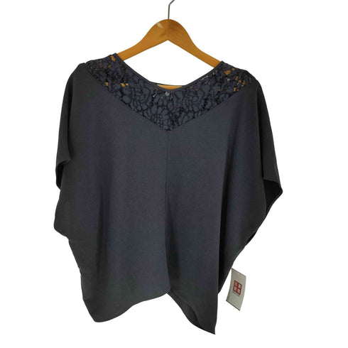セオリーリュクス theory luxe RINA DOUBLE.WEFT Vネックレースブラウス レディース JPN:38