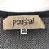 POUSHAL ウェーブボーダー ボタンダウンレーヨンVネックカーディガン レディース 40